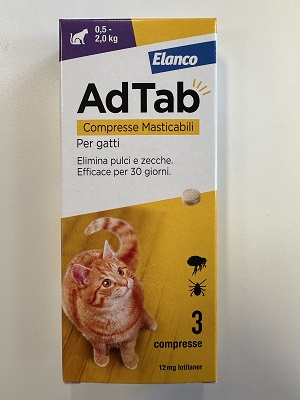 ADTAB COMPRESSE GATTO >0.5-2 KG ELANCO