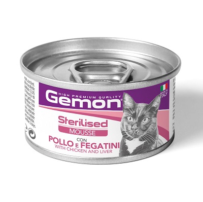 MOUSSE STERILISED POLLO E FEGATINI GR 85 GEMON