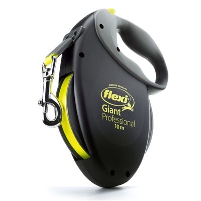 GUINZAGLIO GIANT PROFESSIONAL L FETTUCCIA 10 MT NERO FLEXI