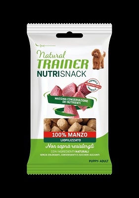 NUTRISNACK PUPPY & ADULT MANZO 100 % 20 G NATURAL TRAINER
