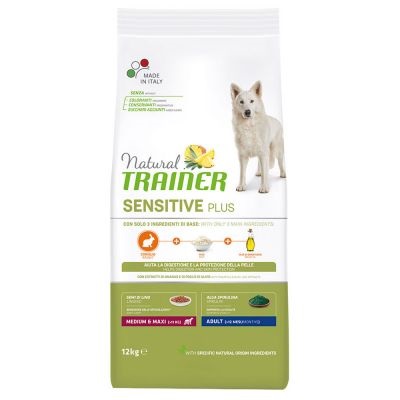 SENSITIVE PLUS MEDIUM MAXI ADULT RABBIT 12 KG NATURAL TRAINER