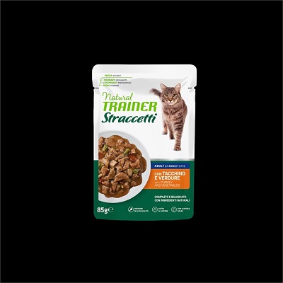 STRACCETTI CAT ADULT TACCHINO E VERDURE GR 85 NATURAL TRAINER