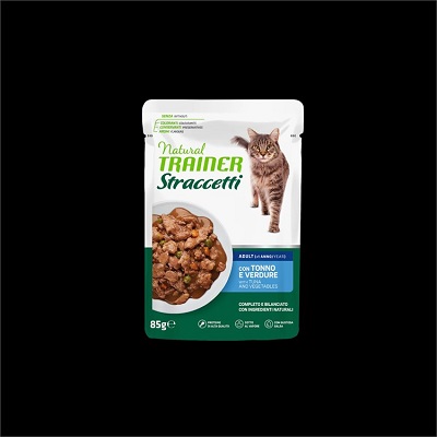 STRACCETTI CAT ADULT TONNO E VERDURE GR 85 NATURAL TRAINER