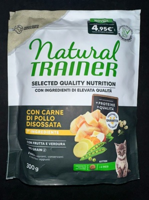 CAT SQN NO GRAIN KITTEN POLLO DISOSSATO 300 G NATURAL TRAINER