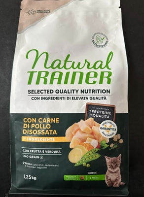 CAT SQN NO GRAIN KITTEN POLLO DISOSSATO 1.25 KG NATURAL TRAINER