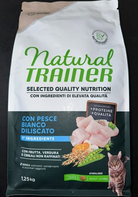 CAT SQN STERIL.PESCE BIANCO DILISCATO 1.25 KG NATURAL TRAINER
