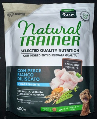 DOG SQN ADULT S PESCE DILISCATO 600 G NATURAL TRAINER