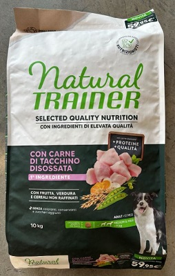 DOG SQN ADULT M/M TACCHINO DISOSSATO 10 KG NATURAL TRAINER