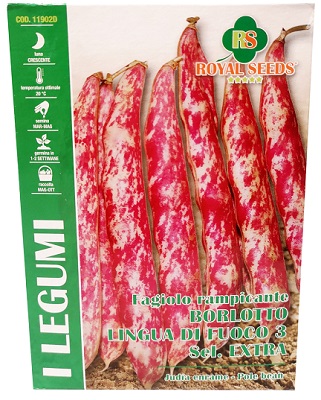 FAGIOLO RAMPICANTE BORLOTTO LINGUA DI FUOCO 3 GR 500