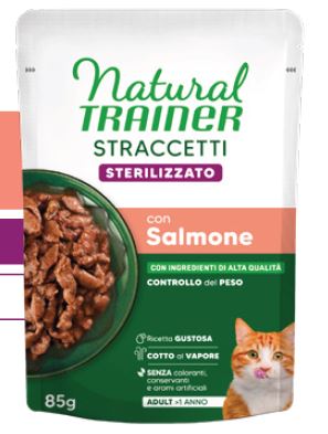 CAT STERILIZED STRACCETTI SALMONE 85 G NATURAL TRAINER