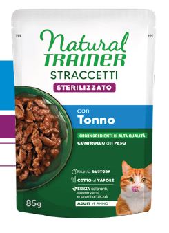 CAT STERILIZED STRACCETTI TONNO 85 G NATURAL TRAINER