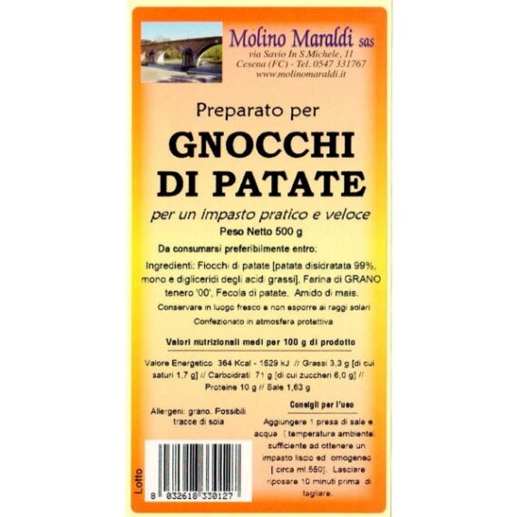 PREPARATO GNOCCHI PATATE GR.500 MARALDI