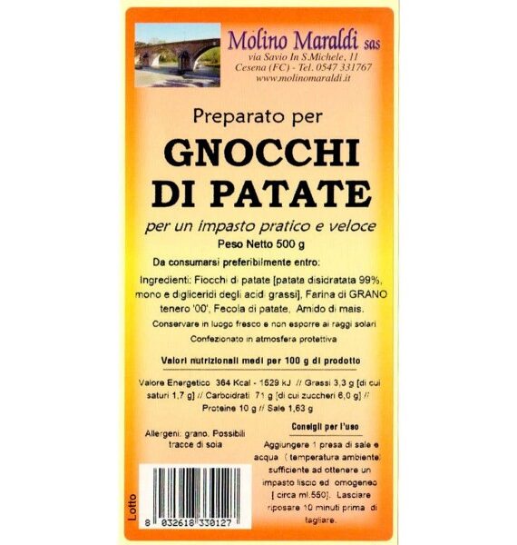 PREPARATO GNOCCHI PATATE GR.500 MARALDI