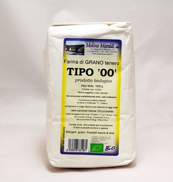 FARINA GRANO TENERO OO KG.1 BIO MARALDI