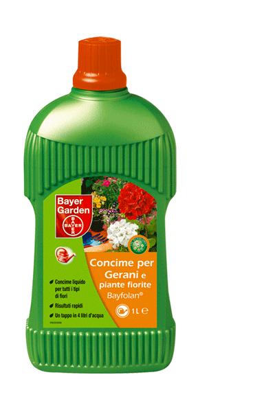 CONCIME PER FIORITURE ABBONDANTI IN BREVE TEMPO BAYFOLAN GERANI  1 litri