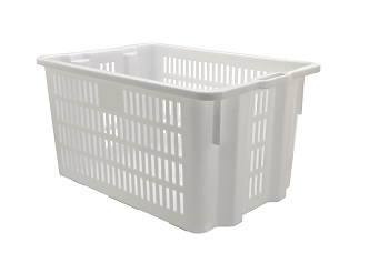 CASSA FORATA PEHD SOVRAPPONIBILE 65 LITRI PER ALIMENTI