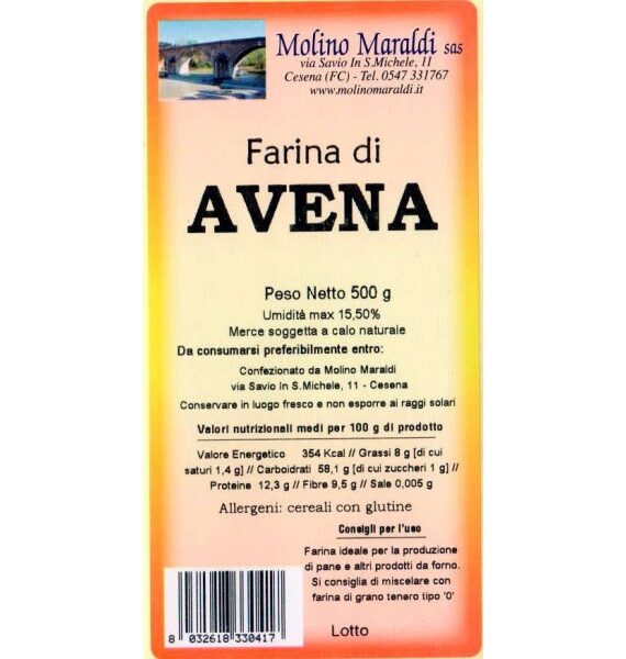 FARINA DI AVENA GR.500 MARALDI