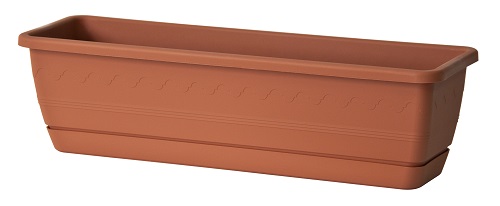 CASSETTA LICUM CM.20 CON SOTTOVASO COLOR TERRACOTTA