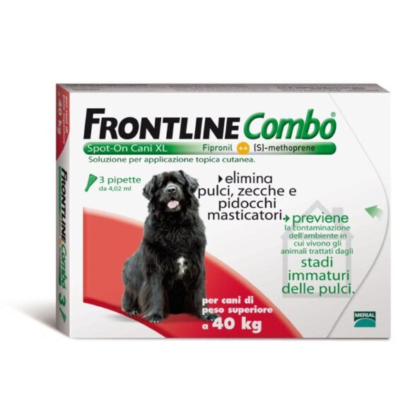 CANE TG.XL >40KG. COMBO SPOT-ON  3 PIP FRONTLINE