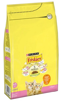 FRISKIES JUNIOR CAT KG 1,5 POLLO, TACCHINO, VERDURE E LATTE