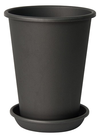 VASO KONIS CM.24 CON SOTTOVASO ANTRACITE