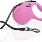 GUINZAGLIO M FETTUCCIA 5 MT ROSA FLEXI