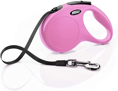 GUINZAGLIO M FETTUCCIA 5 MT ROSA FLEXI