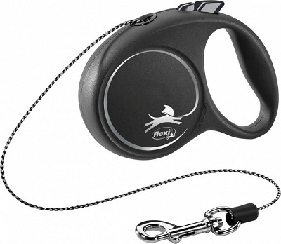GUINZAGLIO S CORDA 5 MT NERO FLEXI